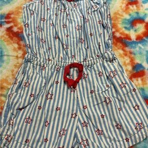 Cat & Jack Blue and Red Star Print Romper